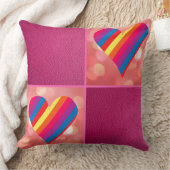 レインボーピンク クッション (ブランケット)