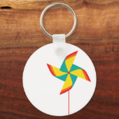 レインボーピンホイール キーホルダー (正面)