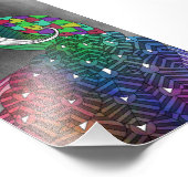 レインボーピーコックプリント フォトプリント            (角)