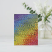 レインボーピーコ絵を描ックマーブル紙 ポストカード (スタンド正面)