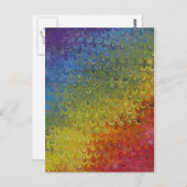 レインボーピーコ絵を描ックマーブル紙 ポストカード (正面/裏面)