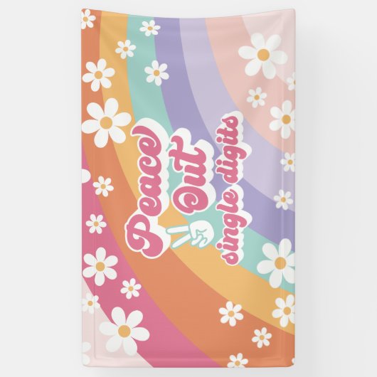 レインボーピースオ独身のウアウト10誕生日 横断幕 (縦)