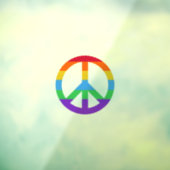 レインボーピースサインシンボルアイコンゲイLGBTプライド ウィンドウサイン (シート3)