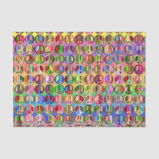 レインボーピースサインティッシュペーパー 薄葉紙 (正面)