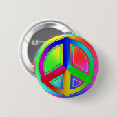 レインボーピースサインボタン 缶バッジ (正面&裏面)