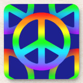 レインボーピースサイン コースター (正面)