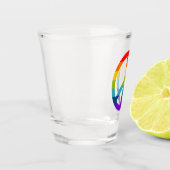 レインボーピースサイン ショットグラス (左)