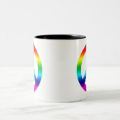 レインボーピースサイン ツートーンマグカップ (中央)