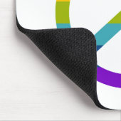 レインボーピースサイン マウスパッド (コーナー)