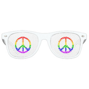 レインボーピースサイン レトロサングラス