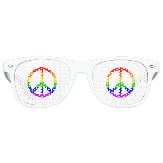 レインボーピースサイン レトロサングラス (正面)