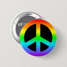 レインボーピースサイン 缶バッジ