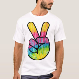 レインボーピースサイン Tシャツ