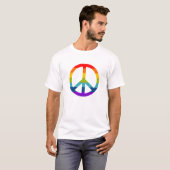 レインボーピースサイン Tシャツ (正面フル)