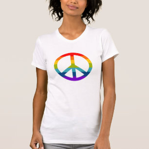 レインボーピースサイン Tシャツ
