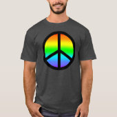 レインボーピースサインTシャツ Tシャツ (正面)