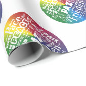 レインボーピースラッピング紙 ラッピングペーパー (ロールコーナー)