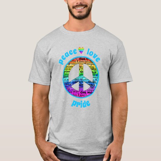 レインボーピースラブプライド Tシャツ (正面)