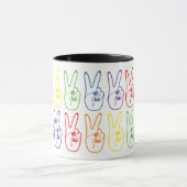 レインボーピース離れサインハンドデュカラフルーズ マグカップ (中央)