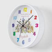 レインボーピーター・ザ・ラビットとフレンズの壁時計 壁時計 (傾斜)