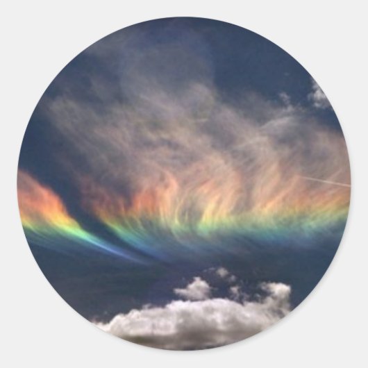レインボーファイアステッカー ラウンドシール (正面)