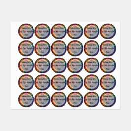 レインボーファイア抽象芸術アートデザイン ラベル