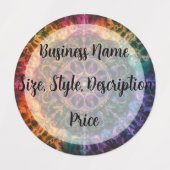 レインボーファイア抽象芸術アートデザイン ラベル (デザイン1)