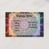 レインボーファイア抽象芸術アートデザイン 名刺 (正面)