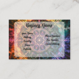 レインボーファイア抽象芸術アートデザイン 名刺