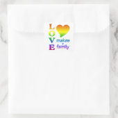 レインボーファミリーステッカー スクエアシール (バッグ)