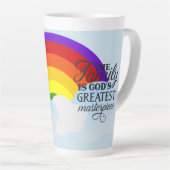 レインボーファミリー恵み カフェラテマグ (右アングル)