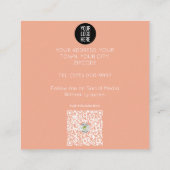 レインボーファンキースカンジハートレインボーベビーシッター スクエア名刺 (裏面)