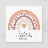 レインボーファンキースカンジハートレインボーベビーシッター スクエア名刺 (正面)