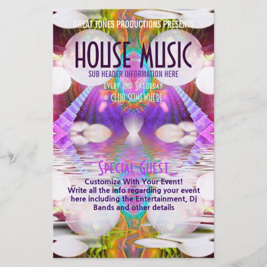 レインボーファンキーハウスミュージッククラブパーティーフライヤー チラシ (正面)