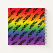 レインボーファンキーバックグランド消えランニング文字 ノートブック (裏面)