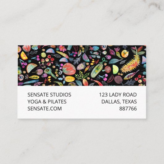 レインボーファンキーフルーツ水彩模様10 ロイヤリティカード (裏面)