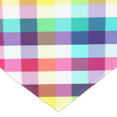 レインボーファンキー格子模様ミディアムテーブルランナー ミディアムテーブルランナー (コーナー)