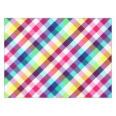 レインボーファンキー格子模様（小さなテーブルクロス） テーブルクロス (正面(横))