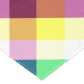 レインボーファンキー格子模様（小さなテーブルクロス） テーブルクロス (アングル)