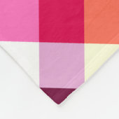 レインボーファンキー格子模様(小フリースブランケット) フリースブランケット (角)