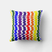 レインボーファンキー装飾用クッション – 白い背景 クッション (裏面)