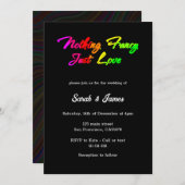 レインボーファンシーノージャストカジュアルラヴ結婚ズ 招待状 (正面/裏面)