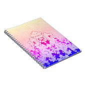 レインボーファンシーフラリッカラフルシュエレガントノート ノートブック (右側)