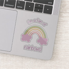レインボーファンステッカー シール