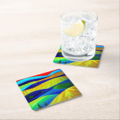 レインボーファンタジーヒルズランドスケープ スクエアペーパーコースター (インサイチュ)