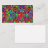 レインボーファンタジーモザイクランドスケープステンドグラス 名刺 (正面/裏面)