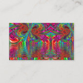 レインボーファンタジーモザイクランドスケープステンドグラス 名刺 (正面)