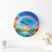 レインボーファンタジー ラージ壁時計 (ホーム)