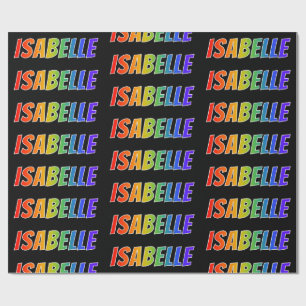レインボーファーストネーム"ISABELLE";おもしろいカラフル& ラッピングペーパー