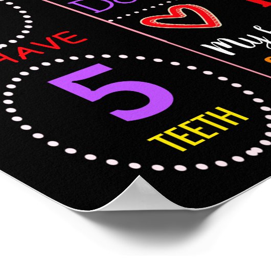 レインボーファースト誕生日シャルボードサイン第1位2位 ポスター (角)